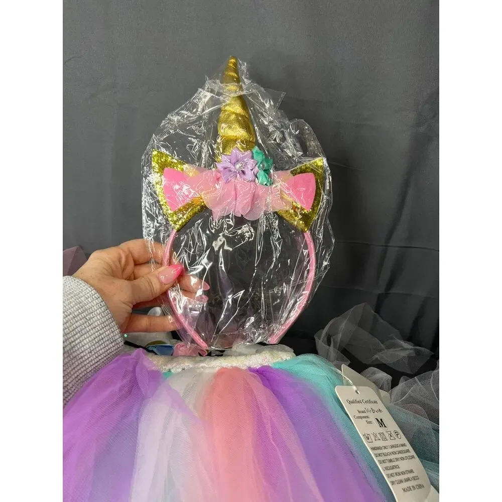 Little Girls Unicorn Costume Size Medium NWT